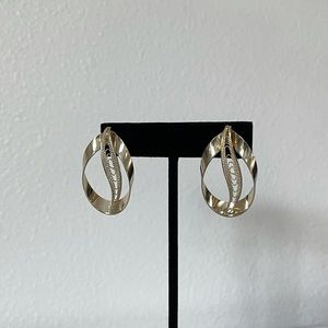 Vintage Silver Filigree Oversized Stud Earrings